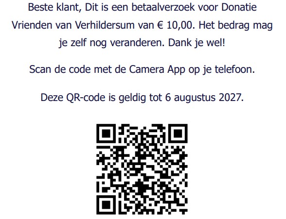 QR code donatie Vrienden